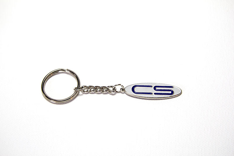 Clean and Shiny metal enamel "CS" Keyring