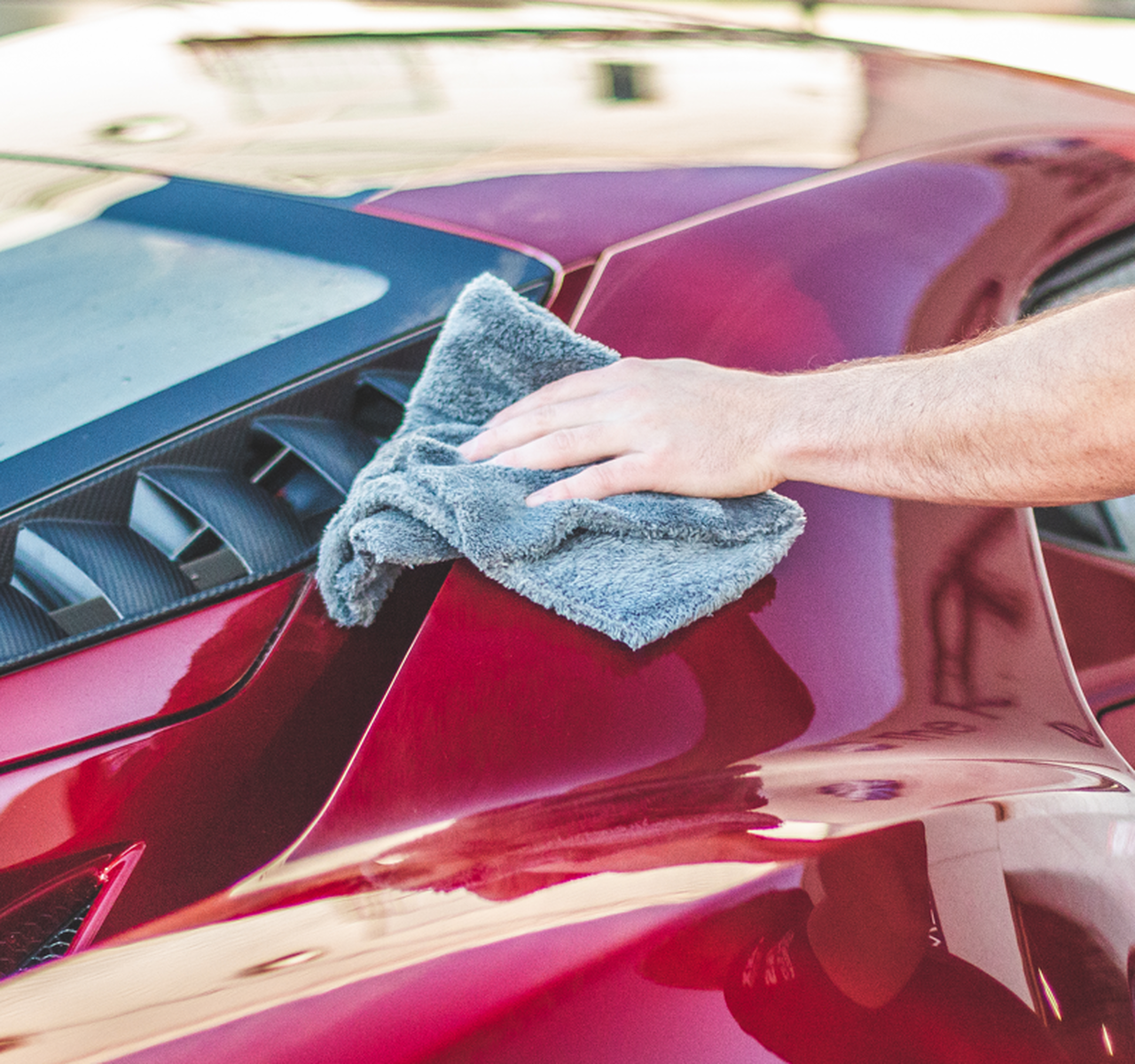 The Rag Company Eagle Edgeless 600 16 x 16 Plush Microfibre Towel - Dark Grey (3 Pack)