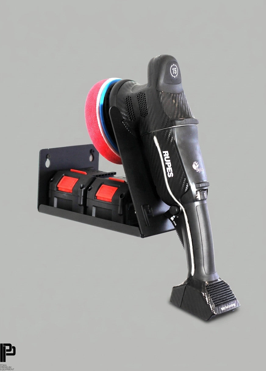 Poka Premium Hanger for One Polishing Machine with a shelf for Batteries