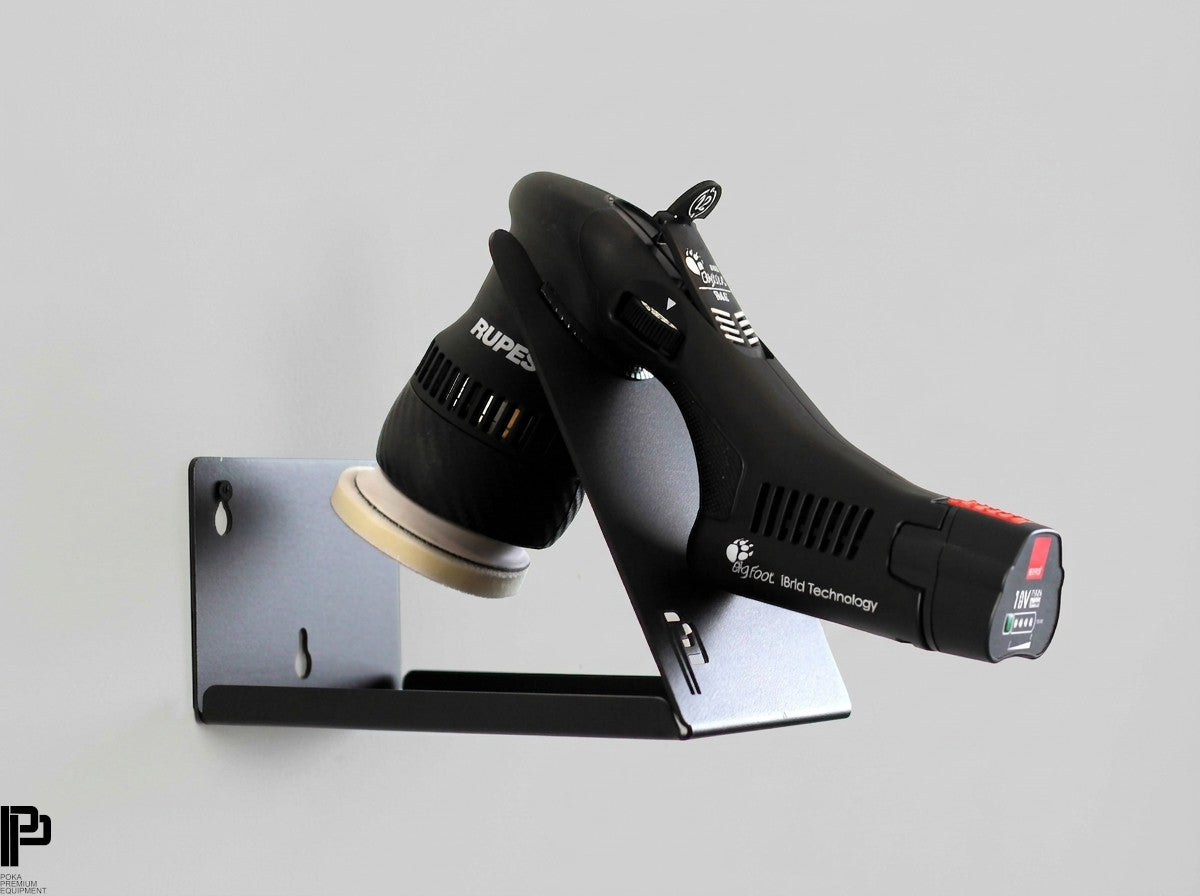 Poka Premium Hanger for One Polishing Machine with a shelf for Batteries