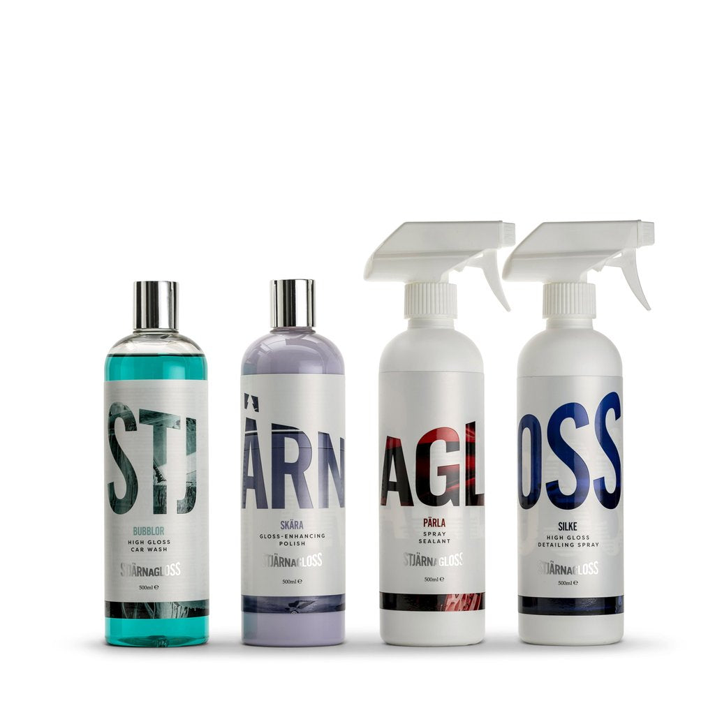 Stjarnagloss Core Four Kit - Shampoo, Polish, Sealant And Detailing Spray