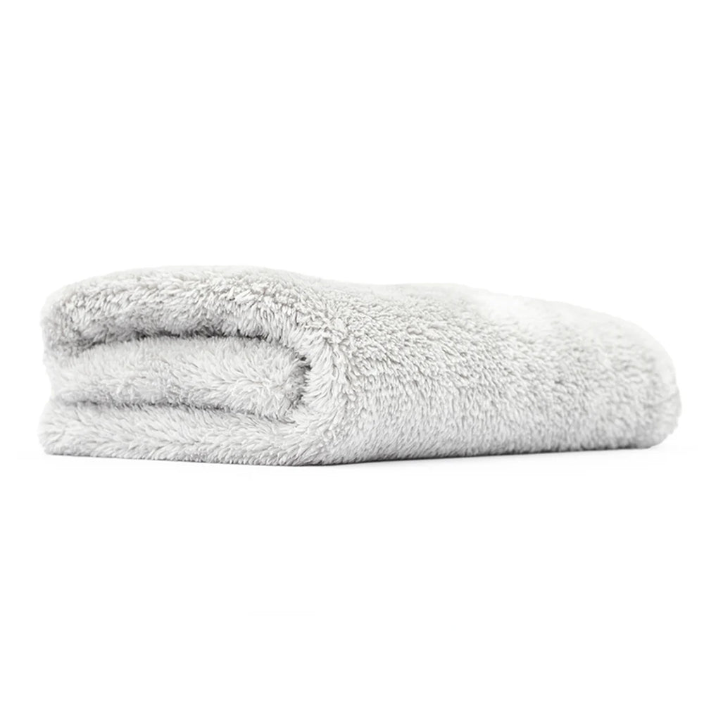 The Rag Company Eagle Edgeless 500 16 x 16 Plush Microfibre Towel - Light Grey (4 Pack)