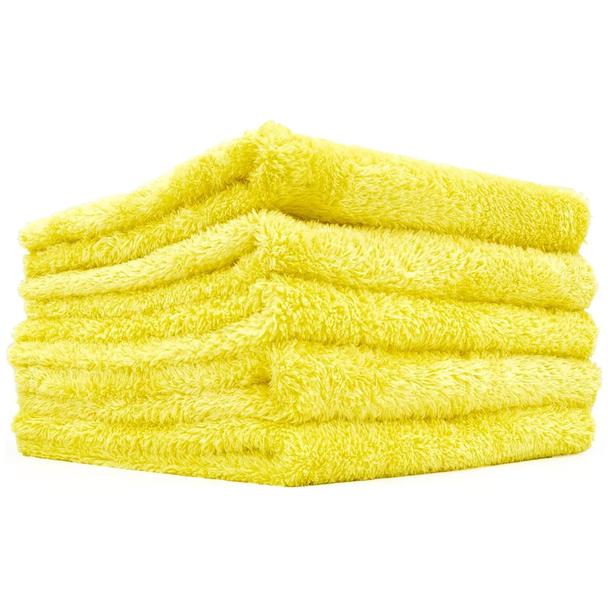 The Rag Company Eagle Edgeless 350 16 x 16 Plush Microfibre Towel - Yellow (5 Pack)