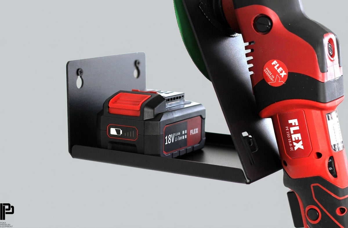 Poka Premium Hanger for One Polishing Machine with a shelf for Batteries