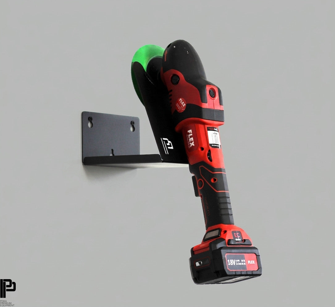 Poka Premium Hanger for One Polishing Machine with a shelf for Batteries