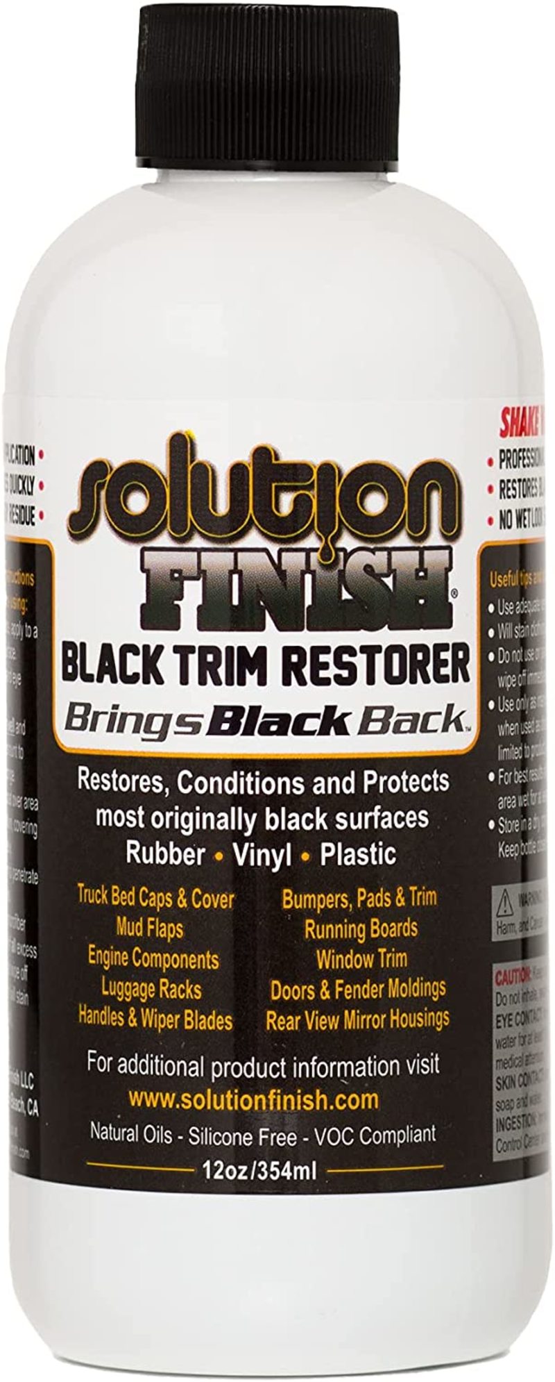 Solution Finish Black Trim Restorer (Various Sizes)